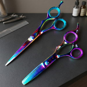 Tijeras de Peluquería Profesionales ASAP de 26 Dientes, Acero Inoxidable, Punta de Cuchilla Recta y Afilada, Mango Largo de Plástico, para Diestros - Product Image 2