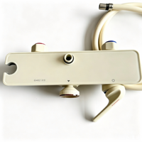 Ensemble de douche moderne blanc crème avec corps de valve en laiton massif, système de douche pluie multifonction pour la rénovation des salles de bain à domicile et à l'hôtel