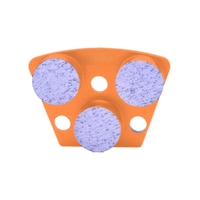 Outils de meulage diamantés pour béton PG, 3 segments ronds, patins de meulage pour meuleuses de sols ASL, préparation des sols en béton