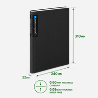 Porte-documents professionnel A4 de présentation, 30 pochettes, avec porte-étiquettes, pour vente en gros