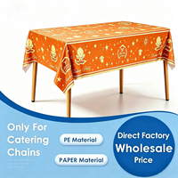 Nappe jetable personnalisée en feuille d'or orange, imperméable, rectangulaire, en PE, pour fête de remise de diplôme, célébrations de vacances