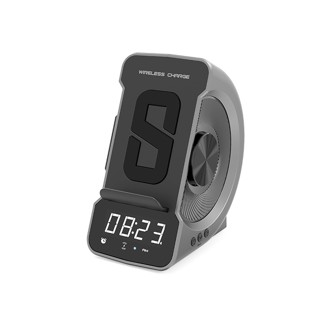 3 in 1 Charging 3D Snail Shape Multi Function Phone Holder Bt 5.0 Speaker With Alarm Clock Wireless Charger