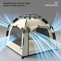 Tente de camping d'été pour animaux de compagnie, portable, pliable rapidement et automatiquement, tipi pour chats d'intérieur et petits chiens avec clôture ventilée
