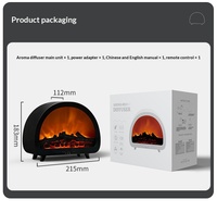 Diffuseur d'arômes à flamme personnalisé pour la vente directe, humidificateur ultrasonique à huiles essentielles avec veilleuse
