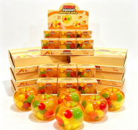 Jumbo Squishy Assortiment de jouets pomme transparents et souples, à presser, à l'huile de noix de coco, sensoriels, anti-stress, nouveauté, jouet de fête