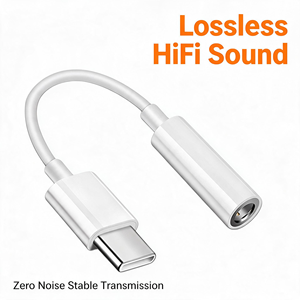 Adaptador de Audio Tipo C a Conector de Auriculares de 3.5 mm, Cable Convertidor con Sonido HiFi sin Pérdidas para Teléfonos Inteligentes Android, Tabletas y <span class=keywords><strong>PC</strong></span> - Product Image 2