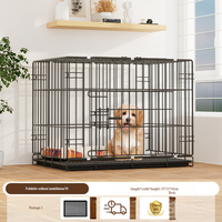 Cages et niches pour animaux de compagnie en fer solide, sécurisées et durables, cage pliable extra-épaisse pour chiens de petite/moyenne taille, pour intérieur/extérieur, pour Corgi, Teddy