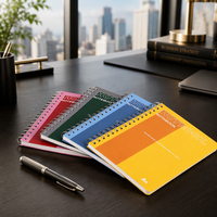 Carnet à spirale personnalisé OEM en PP avec logo imprimé, format A5/B4, couverture rigide, 80 feuilles, journal d'affaires, cadeau promotionnel