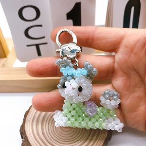 Dainty Handmade Women Handbag Charm Clothing Accessories Girls <b>Purse</b> Bag Decoration Faceted Glass Beads <b>Cute</b> Tiny House Keychain - Product Image 4