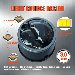 12V Ip68 Triple láser Zdw33 haz alto 68000Lm 3 pulgadas billed láser Luz antiniebla para 32000Lx luces <span class=keywords><strong>de</strong></span> conducción antiniebla <span class=keywords><strong>de</strong></span> largo alcance - Product Image 3