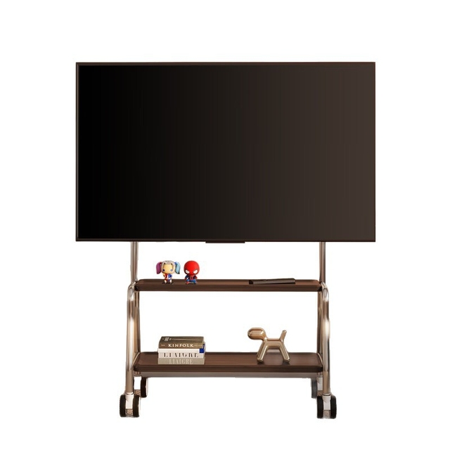 Stainless Steel Rolling Floor Mobile TV Stand for 32-75 Inch LCD LED Screen Tvs TV Cart Holds up