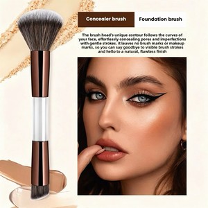 Ensemble de 8 pinceaux de maquillage double-tête pour fond de teint, <span class=keywords><strong>fard</strong></span> à joues, <span class=keywords><strong>fard</strong></span> à paupières et anticernes - Outils de beauté transfrontaliers Europe & États-Unis - Product Image 3