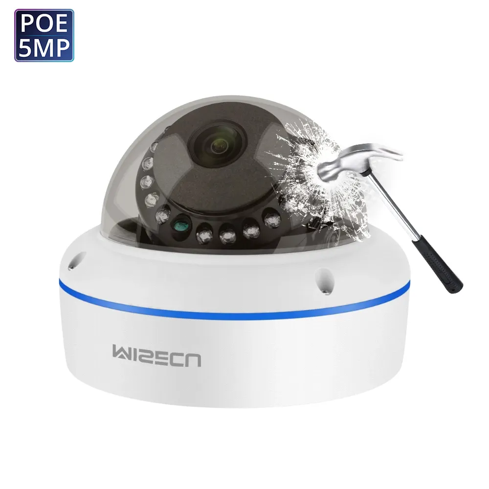 Techage Audio 5Mp Poe Ip Kamera Metall Vandalen sichere Kuppel Sicherheit 5Mp Kamera H.265 Indoor E-Mail Push P2P