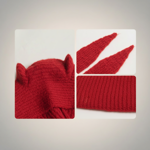 <span class=keywords><strong>Bonnet</strong></span> Cache-oreilles Intégré en Tricot <span class=keywords><strong>avec</strong></span> Oreilles de Chat Mignonnes pour <span class=keywords><strong>Femme</strong></span>, Style Coréen, <span class=keywords><strong>Bonnet</strong></span> à Capuche Pull-over, Protection Chaude des Oreilles pour l'Hiver en Extérieur - Product Image 6