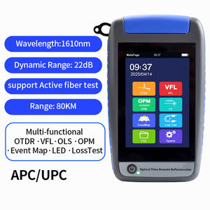 MINi <span class=keywords><strong>OTDR</strong></span> Teste Ativo de Fibra Óptica 1550nm 20dB Reflectômetro de Fibra Óptica com Tela Sensível ao Toque VFL OLS OPM - Product Image 2