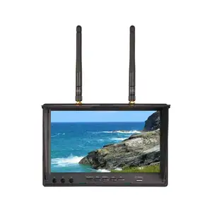 LCD5802D 5.8G 40CH 7 Inch Raceband FPV Monitor 800x480 With DVR Build-in Battery Auto Search Video Recording Screen Multicopte