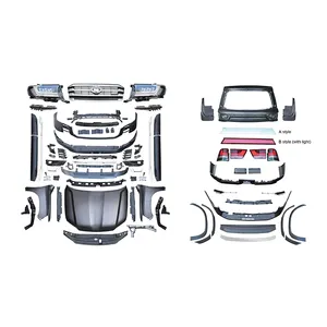 Auto-Stoßstange Karosseriekit Gesichtspflege Umbau Scheinwerfer Karosseriekit für Land Cruiser Prado LC 200 2021 Update auf 2016-High