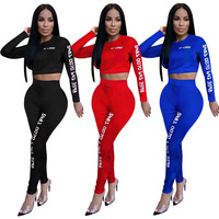 Trang Phục In Chữ Mới Nhất 2020 Thời Trang Nữ Chạy Bộ Thể Thao Bộ Đồ Thể Thao Hai Mảnh Áo Với Quần Thể Thao