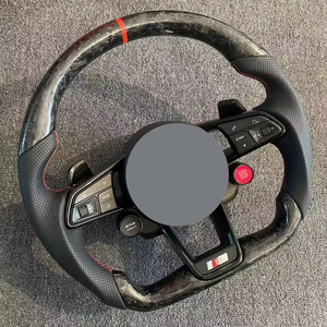 Volante Deportivo de Fibra de Carbono y Cuero para <span class=keywords><strong>Audi</strong></span> R8/A4/A5/A6/A7/RS3/RS6/RS7/C7/C8/B9/B9.5/S3/SQ5/Q3/Q7/Q8/A3/8V/S4/S5/RS3/RS4/RS5 - Product Image 2