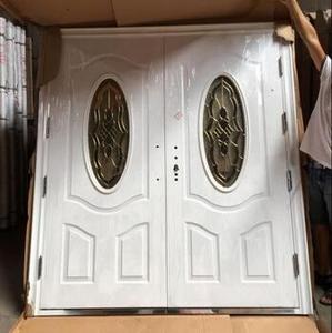 <span class=keywords><strong>Puerta</strong></span> principal de acero con diseño de una <span class=keywords><strong>puerta</strong></span> y media, nuevo estilo, con cristal de seguridad - Product Image 6