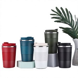 Vasos Térmicos de Metal Reutilizables de Alta Calidad, Libres de BPA, de 380 ml y 510 ml, con Tapa de Silicona, para Café - Product Image 1