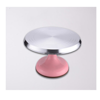 Plateau tournant pour gâteaux, outil de cuisson en acier inoxydable, poêle de cuisine, plaque à gâteau ronde antidérapante, support rotatif pour décoration