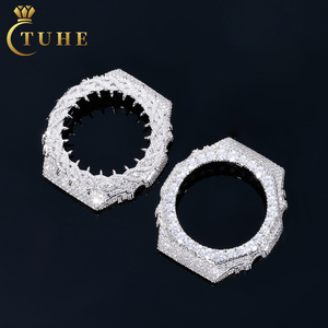 Boîtier de montre GA2100 Iced Out Thorn Design en argent 925 avec moissanite Hip Hop VVS D, accessoires de montre sertis de diamants - Product Image 1