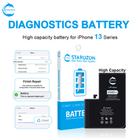 Batterie de diagnostic haute capacité STAROZON pour iPhone 13 Mini Pro Max – Sans message pop-up, sans soudure ponctuelle, autonomie prolongée