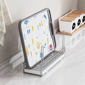 Soporte para toallas de acero inoxidable 304, estante de cocina de pie, moderno, de alto valor, con almacenamiento invertido y escurridor. - Product Image 3