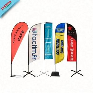 Banderas de Playa Resistentes al Viento de Una y Dos Caras, Bandera en Forma de Lágrima, Bandera Voladora para Uso Promocional - Product Image 5