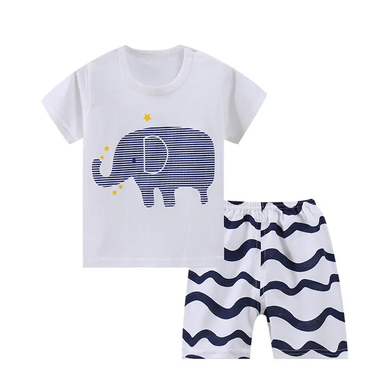 Großhandel Baumwolle gute Qualität Baby Sommerkleid ung Kurzarm Baby kleidung Set für Jungen und Mädchen
