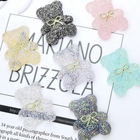 Breloques en résine faites à la main en forme d'ours avec strass pour la décoration de coques de téléphone, vêtements, chaussures et jouets