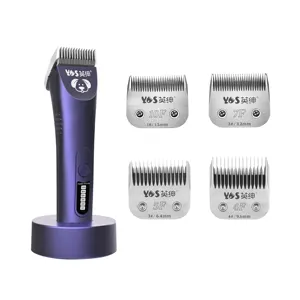 Beste Kwaliteit Huisdier Tondeuse Cordless Afneembare Hond Grooming Clippers Oplaadbare Titanium Stalen Messen Huisdier Tondeuses