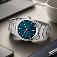 Nuevo Reloj de Lujo para Hombre, 40 mm, de Alta Gama, de Cuarzo, con Correa de Acero Inoxidable, Resistente al Agua 30 m, con Diseño Hueco