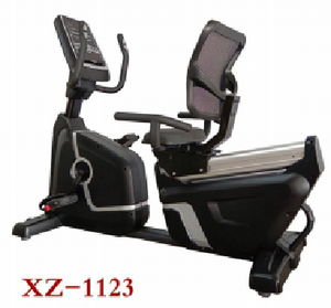 Bicicleta estática magnética reclinable con respaldo de apoyo, entrenador de ciclismo cardiovascular para interiores, máquina de fitness para gimnasios comerciales - Product Image 1