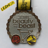 Leon Metal Gift Prix personnalisé Médailles de match sportif et lanière Médailles de boxe Sport Gymnastique Médaille de danse sur mesure avec ruban