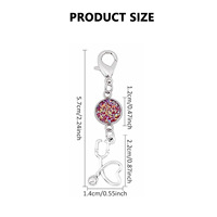 Porte-clés en époxy à paillettes colorées, pendentifs décoratifs stéthoscope médical, ornements pour badges et rouleaux
