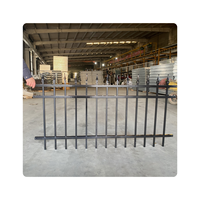 Color Negro Flat Top Security Esgrima Hierro forjado Durable