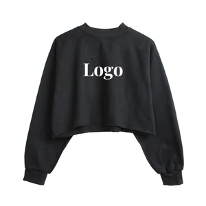 Taglie forti <span class=keywords><strong>Mama</strong></span> Fit grasso di alta qualità con logo personalizzato a manica lunga 100 in cotone spazzolatura oversize da donna in bianco - Product Image 1