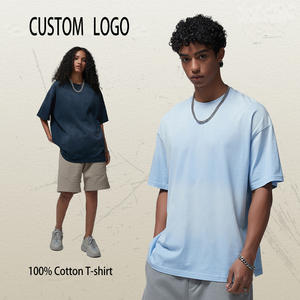 เสื้อยืดโอเวอร์ไซส์พิมพ์ลาย DTG ผ้าฝ้าย 100% ขายส่ง เสื้อยืดเปล่าเนื้อหนา แฟชั่นใหม่ คอกลม สำหรับผู้ชาย - Product Image 3