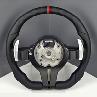 Volant sport en cuir personnalisé avec logo rouge et boutons rouges pour BMW F10 F11 F20 F32 F33 F20 F22 F23 F48 M3 M5 E90 E70