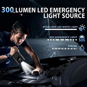 מטען נייד 6 ב-1 להתנעת רכב, בוסטר סוללה, בנק כוח, מטען סוללות ליתיום, משאבת אוויר לצמיגים, ניפוח צמיגים עם תאורה - Product Image 3