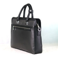 Porte-documents en Fiber de carbone personnalisé haut de gamme pour hommes sac à main en cuir véritable avec grande capacité sac d'ordinateur portable de voyage d'affaires
