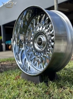 Nouvelles jantes forgées YJOY Deep Dish personnalisées de 22 à 26 pouces, design à grand rebord, jantes noires compatibles avec Chevrolet