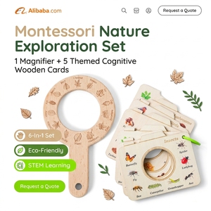 Kit d'exploration <span class=keywords><strong>de</strong></span> la nature en bois Loupe Gravures Caméra Flipbook <span class=keywords><strong>Guide</strong></span> <span class=keywords><strong>de</strong></span> <span class=keywords><strong>terrain</strong></span> STEM Jouets Montessori d'extérieur pour enfants - Product Image 4