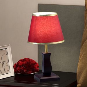 Lámpara de Mesa Romántica Roja de Estilo Chino Moderno, con Luz Blanca Cálida Regulable, para Dormitorio, Mesita de Noche, Uso Doméstico, Regalo de Boda - Product Image 1