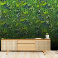 Mur végétal artificiel élégant et écologique en plastique durable, résistant aux UV, pour intérieur/extérieur, avec feuillage hautement réaliste