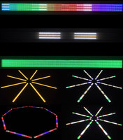 Barre LED IP65 RGB+W+Golden Strobe 48 Zones Blanches DMX512/RDM, Projecteur Mural à Effet Givre Électronique en Aluminium pour Scène/Concert