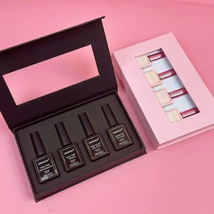 4 piezas de gel de <span class=keywords><strong>uñas</strong></span> Rosa negro Soak Off acrílico sólido Gel pegamento capa superior Primer Pretty Nails Set - Product Image 5