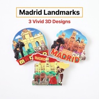 Imán de Refrigerador Personalizado de Resina 3D, Puerta del Sol, Madrid, España, Recuerdo Turístico, Colorido, Estilo Europeo
